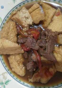 Semur betawi, daging+tahu goreng coklat#bikinramadhanberkesan