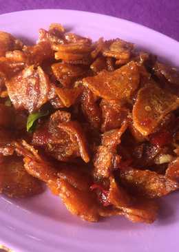 Keripik kentang balado