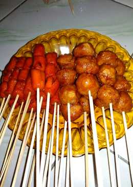 Sate sosis sate bakso sederhana