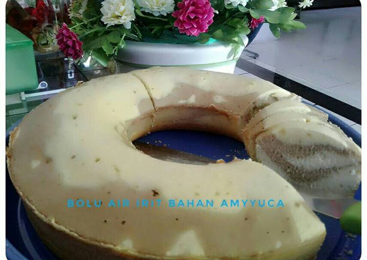 resep lengkap untuk Bolu air irit bahan