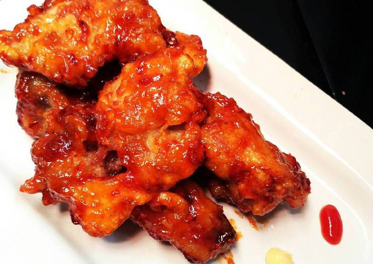 Resep Fire Chicken ala Richeese Factory Kiriman dari Ummu Salmaa