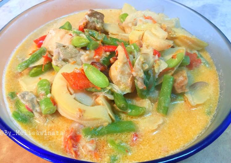 resep Lodeh rebung pete sedap