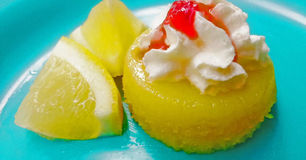 Resep Cake Lemon Souffle Kukus dengan Saus Strawberry