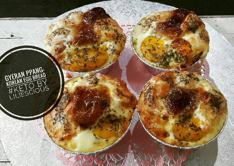 resep makanan Gyeranppang-korean egg bread #keto