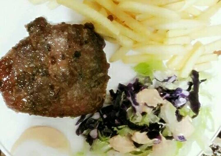 resep masakan STEAK KAMBING(bisa juga dengan daging sapi atau ayam)