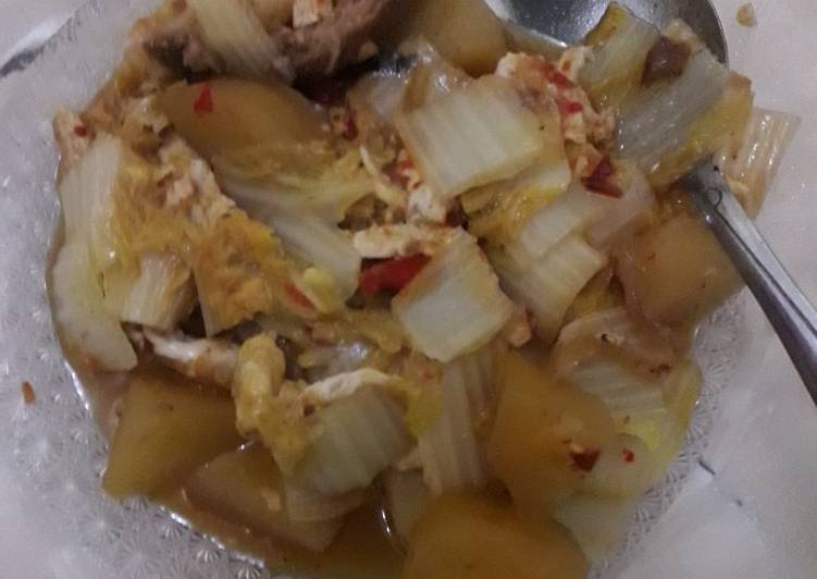 Oseng sawi bumbu sarden