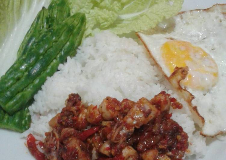 cara membuat Sambal Bawang Cumi Asin