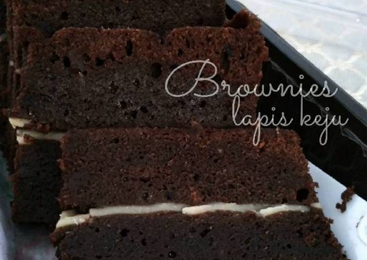 resep makanan Brownies kukus lapis keju