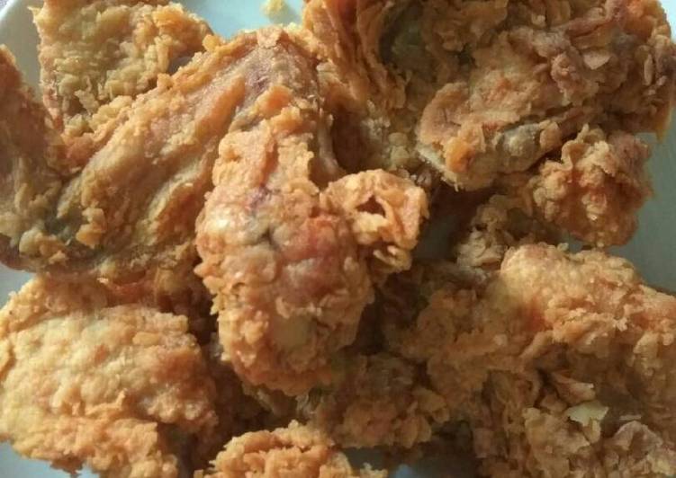 resep masakan Ayam goreng tepung krispi simple..