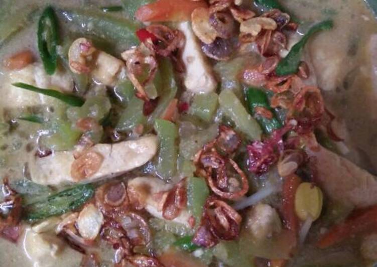 resep lengkap untuk Lodeh labu siam simpel ala rumahan