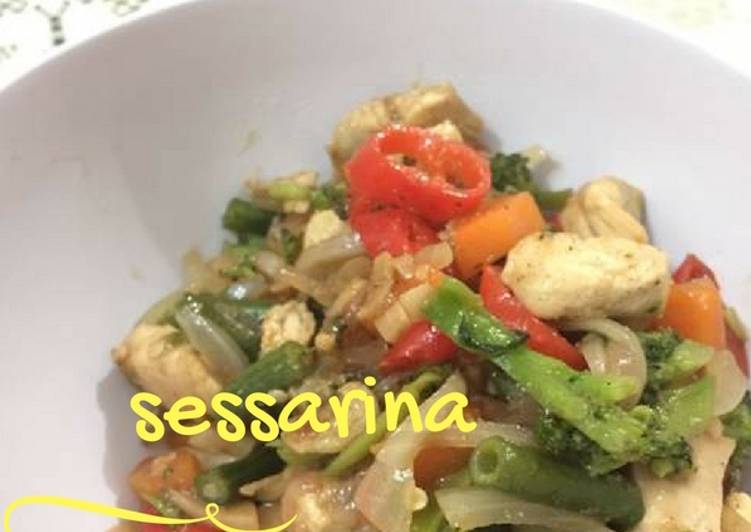 gambar untuk resep Diet Tumis Ayam Saos Tiram