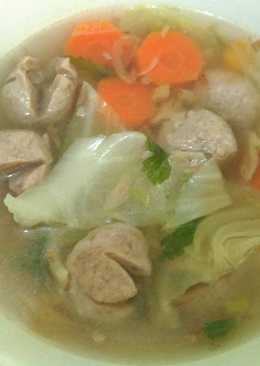 Sop bakso sayur minimalis