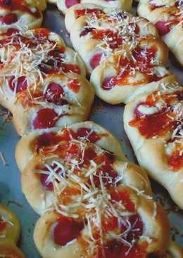 Roti Sosis Eggless simple no telur