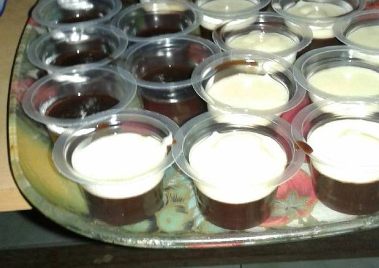 bahan dan cara membuat Puding cokelat chocolatos vla susu