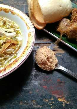 Soto ayam lamongan with koya