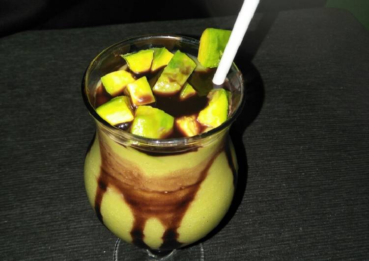 cara membuat Jus avocado coklat