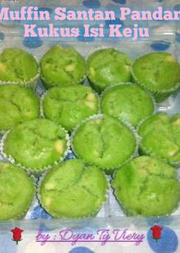 Muffin Santan Pandan Kukus Isi Keju