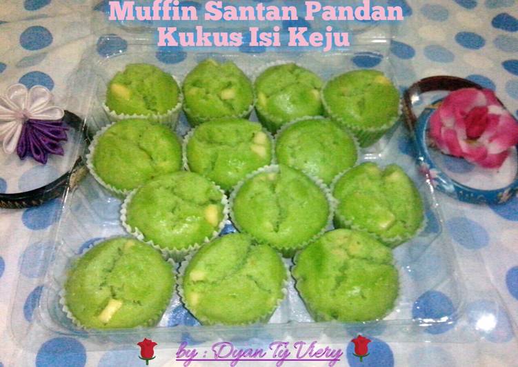 resep Muffin Santan Pandan Kukus Isi Keju