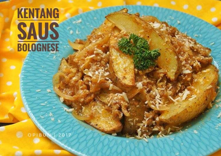 cara membuat Kentang Saus Bolognese (#PR_MasakanKentang)