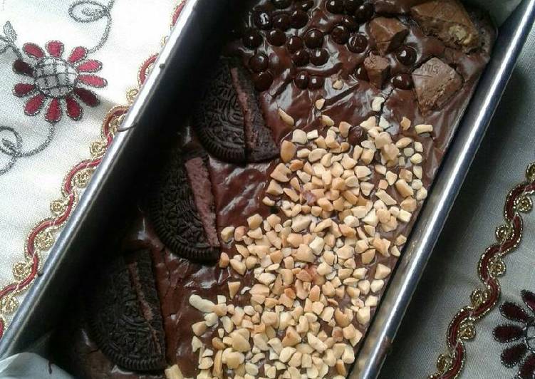 cara membuat Chewy shiny brownies