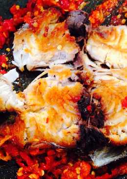 Tongkol Putih penyet sambal mentah