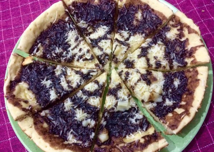 cara membuat Pizza Coklat Keju (Pizza teflon)