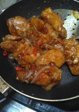 Ayam goreng tepung saus sauri ala mak fello ðŸ'