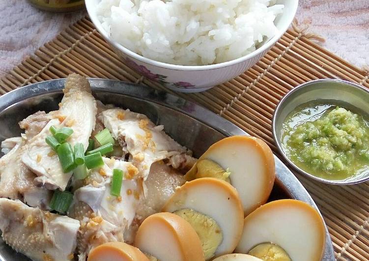 gambar untuk resep makanan Ayam kukus Hainan