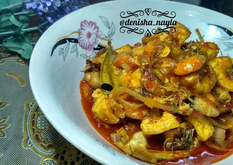 bahan dan cara membuat Udang saos padang suka-suka