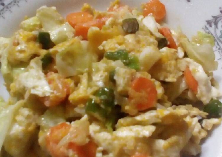 Resep Telur Arik sayuran pedas By @risjen