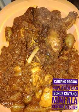 Rendang komplit bonus kentang mini Ala Bun'Nie kitchen's