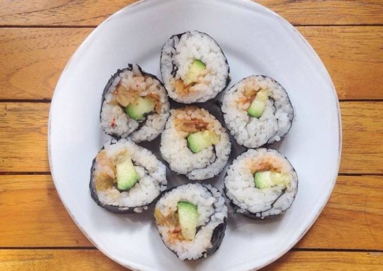 Resep Vegan kimchi zucchini sushi maki Kiriman dari Kumala