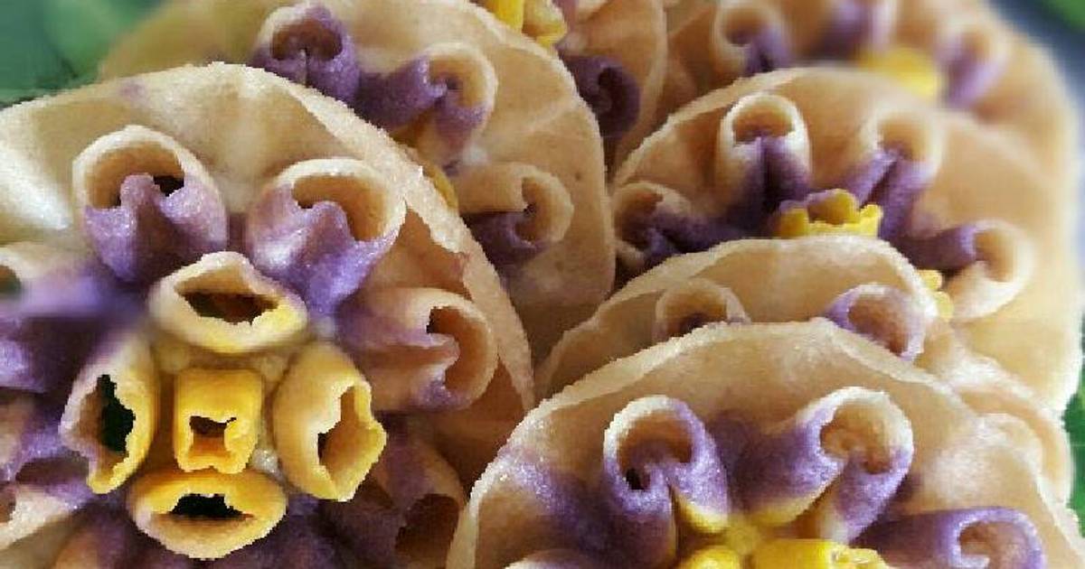 4 resep kembang goyang warna warni dengan santan enak dan 