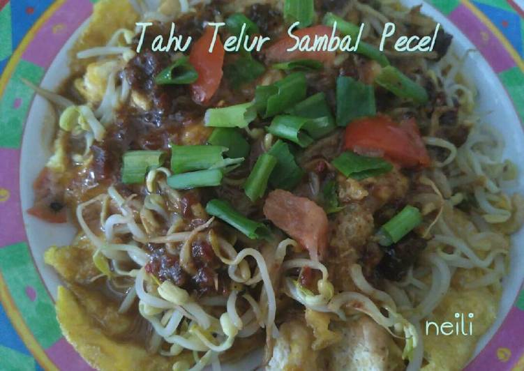 resep makanan Tahu Telur Sambal Pecel