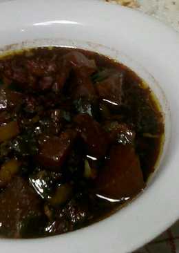 Rawon daging labu siam