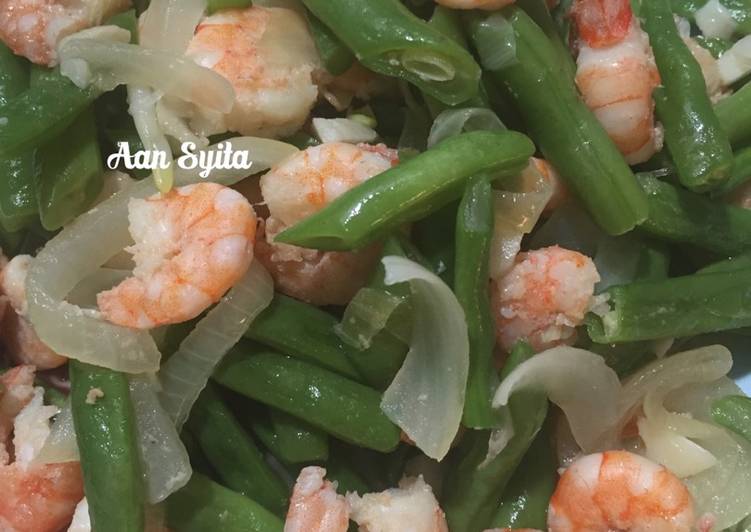 resep masakan Buncis udang (keto)