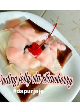 Puding jelly vla strawberry
