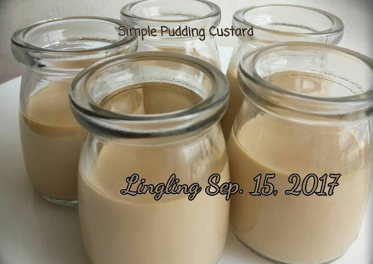resep masakan Simple Pudding Custard 3 Bahan aja