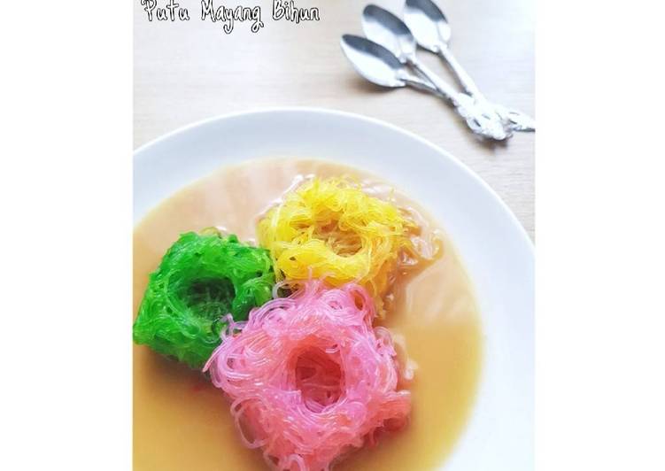 cara membuat Putu mayang bihun