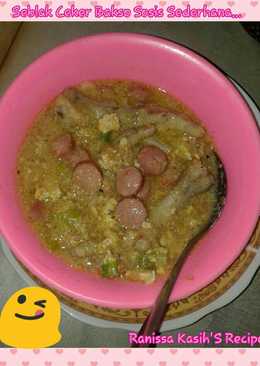 Seblak Kuah Ceker,Bakso,Sosis Sederhana.