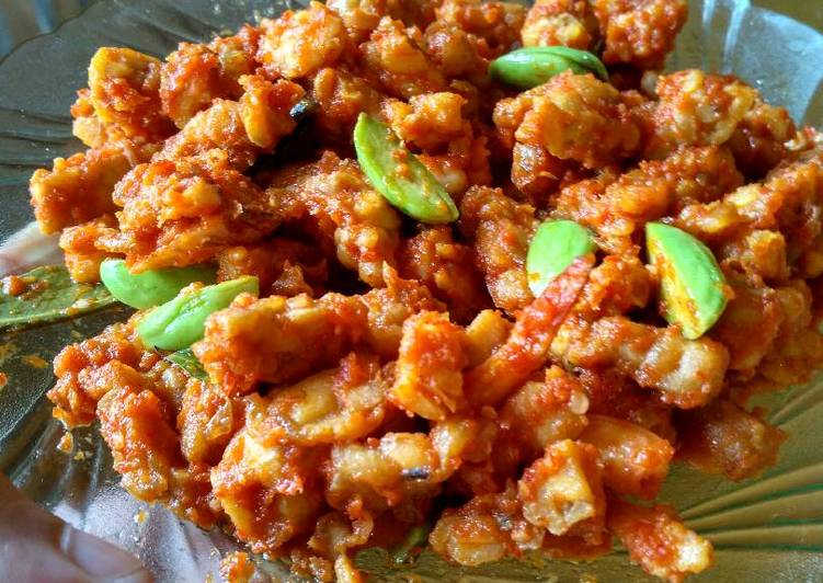 cara membuat Sambal Goreng Tempe Petai