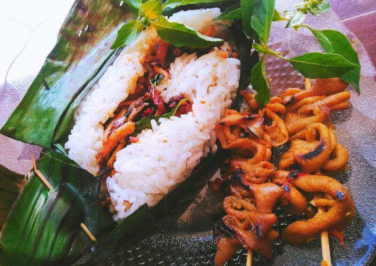 Nasi bakar teri kemangi