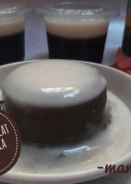 Puding coklat plus vla vanila (ala kfc)