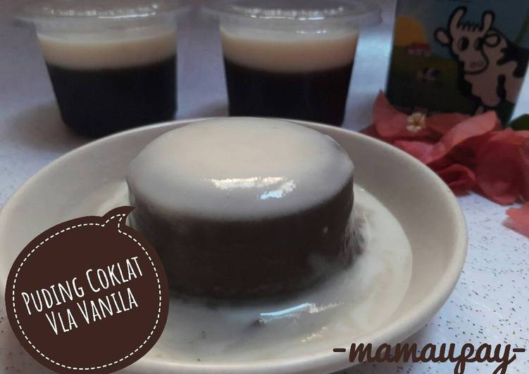 Resep Puding coklat plus vla vanila (ala kfc) By Mama Upay