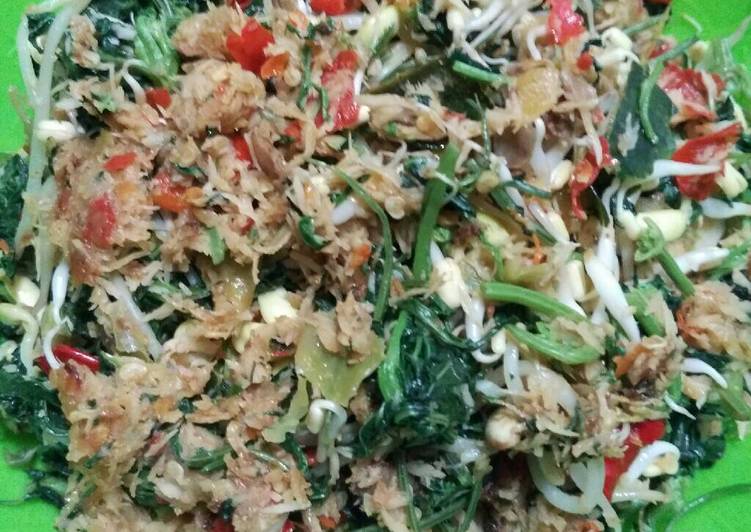 bahan dan cara membuat Urap goreng