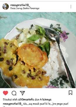 Pecel plus peyek kacang ala mama allya