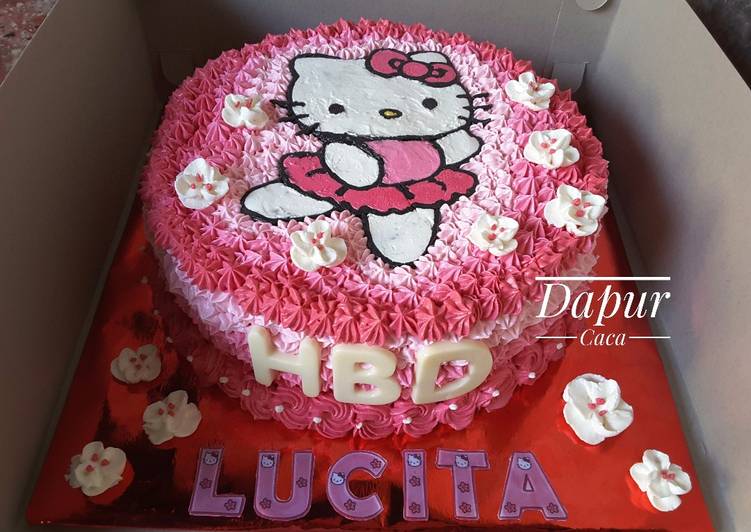 gambar untuk resep Hello Kitty Cake / Kue Tart Hello Kitty