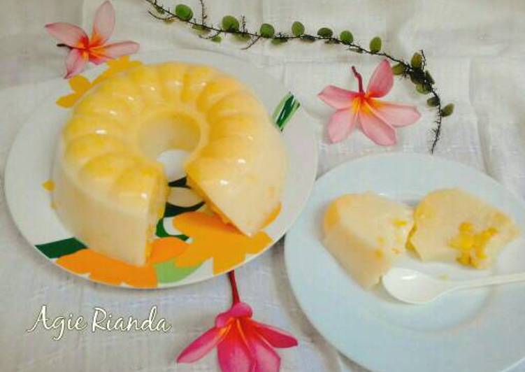 resep lengkap untuk Puding Jagung ??Susu Santan (puja susan ??) #indonesiamemasak