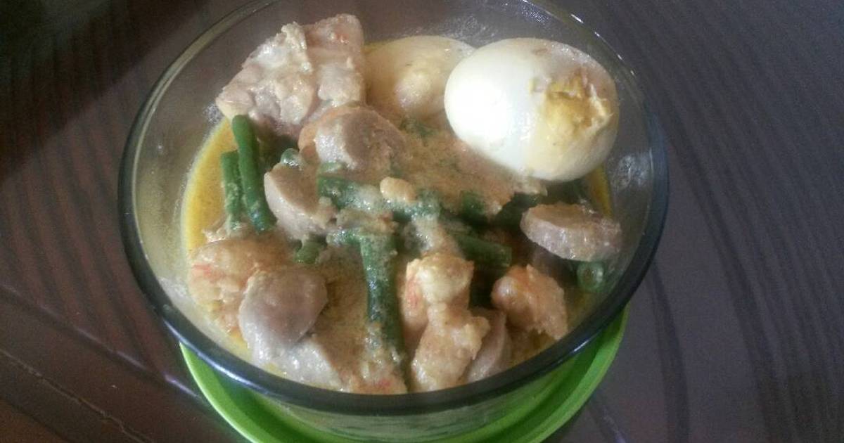 Resep Gulai Kacang Panjang udang+ayam+telur+bakso Mudah, Lezat dan Menginspirasi :) ala Papa Eki-Joe