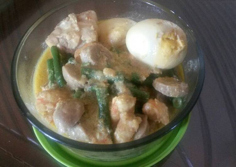 resep masakan Gulai Kacang Panjang udang+ayam+telur+bakso Mudah, Lezat dan Menginspirasi :)